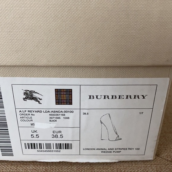 Burberry Reyard Peep Toe Wedge Pump - Picture 12 of 13